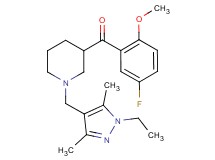 {1-[(1-ethyl-3,5-dimethyl-1H-pyrazol-4-yl)methyl]-3-piperidinyl}(5-fluoro-2-methoxyphenyl)methanone