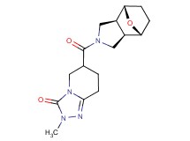 2-methyl-6-[(1R*,2R*,6S*,7S*)-10-oxa-4-azatricyclo[5.2.1.0~2,6~]dec-4-ylcarbonyl]-5,6,7,8-tetrahydro[1,2,4]triazolo[4,3-a]pyridin-3(2H)-one
