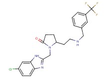 1-[(6-chloro-1H-benzimidazol-2-yl)methyl]-5-(2-{[3-(trifluoromethyl)benzyl]amino}ethyl)-2-pyrrolidinone