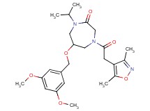 6-[(3,5-dimethoxybenzyl)oxy]-4-[(3,5-dimethyl-4-isoxazolyl)acetyl]-1-isopropyl-1,4-diazepan-2-one