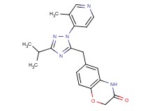 6-{[3-isopropyl-1-(3-methylpyridin-4-yl)-1H-1,2,4-triazol-5-yl]methyl}-2H-1,4-benzoxazin-3(4H)-one