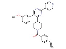 5-(3-methoxyphenyl)-2-(4-pyridinyl)-4-[1-(4-vinylbenzoyl)-4-piperidinyl]pyrimidine
