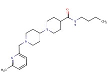 N-butyl-1'-[(6-methyl-2-pyridinyl)methyl]-1,4'-bipiperidine-4-carboxamide