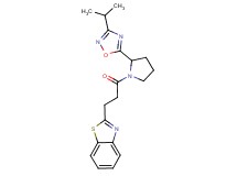2-{3-[2-(3-isopropyl-1,2,4-oxadiazol-5-yl)-1-pyrrolidinyl]-3-oxopropyl}-1,3-benzothiazole