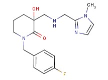 1-(4-fluorobenzyl)-3-hydroxy-3-({[(1-methyl-1H-imidazol-2-yl)methyl]amino}methyl)-2-piperidinone