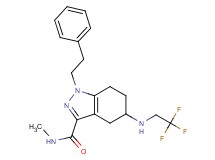 N-methyl-1-(2-phenylethyl)-5-[(2,2,2-trifluoroethyl)amino]-4,5,6,7-tetrahydro-1H-indazole-3-carboxamide