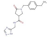 1-(4-ethylbenzyl)-5-oxo-N-(1H-1,2,4-triazol-5-ylmethyl)-3-pyrrolidinecarboxamide