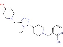 1-[(5-{1-[(2-aminopyridin-3-yl)methyl]piperidin-4-yl}-4-methyl-4H-1,2,4-triazol-3-yl)methyl]piperidin-4-ol