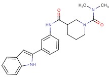 N~3~-[3-(1H-indol-2-yl)phenyl]-N~1~,N~1~-dimethylpiperidine-1,3-dicarboxamide