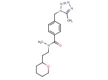 N-methyl-4-[(5-methyl-1H-tetrazol-1-yl)methyl]-N-[2-(tetrahydro-2H-pyran-2-yl)ethyl]benzamide