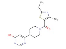6-{1-[(2-ethyl-4-methyl-1,3-thiazol-5-yl)carbonyl]piperidin-4-yl}pyrimidin-4-ol