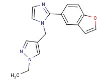 4-{[2-(1-benzofuran-5-yl)-1H-imidazol-1-yl]methyl}-1-ethyl-1H-pyrazole