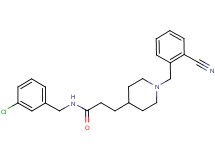 N-(3-chlorobenzyl)-3-[1-(2-cyanobenzyl)piperidin-4-yl]propanamide