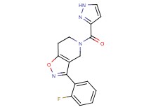 3-(2-fluorophenyl)-5-(1H-pyrazol-3-ylcarbonyl)-4,5,6,7-tetrahydroisoxazolo[4,5-c]pyridine