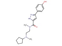 N-{2-[cyclopentyl(methyl)amino]ethyl}-3-(4-hydroxyphenyl)-N-methyl-1H-pyrazole-5-carboxamide