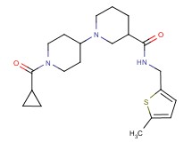 1'-(cyclopropylcarbonyl)-N-[(5-methyl-2-thienyl)methyl]-1,4'-bipiperidine-3-carboxamide