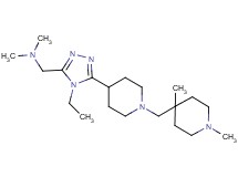 1-(5-{1-[(1,4-dimethylpiperidin-4-yl)methyl]piperidin-4-yl}-4-ethyl-4H-1,2,4-triazol-3-yl)-N,N-dimethylmethanamine