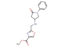methyl 2-{[(5-oxo-1-phenyl-3-pyrrolidinyl)amino]methyl}-1,3-oxazole-4-carboxylate