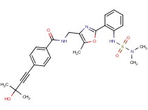 N-{[2-(2-{[(dimethylamino)sulfonyl]amino}phenyl)-5-methyl-1,3-oxazol-4-yl]methyl}-4-(3-hydroxy-3-methyl-1-butyn-1-yl)benzamide