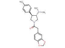 (3S*,4R*)-1-(1,3-benzodioxol-5-ylacetyl)-N,N-dimethyl-4-(4-methylphenyl)pyrrolidin-3-amine
