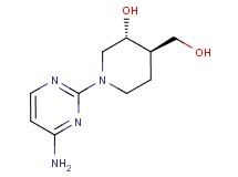 (3R*,4R*)-1-(4-amino-2-pyrimidinyl)-4-(hydroxymethyl)-3-piperidinol
