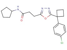 3-{5-[1-(4-chlorophenyl)cyclobutyl]-1,3,4-oxadiazol-2-yl}-N-cyclopentylpropanamide