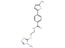 4-(5-methyl-2-furyl)-N-{2-[(4-methyl-4H-1,2,4-triazol-3-yl)thio]ethyl}benzamide