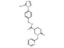 N-[4-(2-methyl-1H-imidazol-1-yl)benzyl]-6-oxo-1-(2-pyridinylmethyl)-3-piperidinecarboxamide