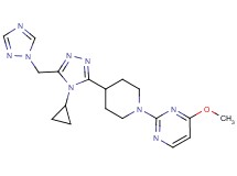 2-{4-[4-cyclopropyl-5-(1H-1,2,4-triazol-1-ylmethyl)-4H-1,2,4-triazol-3-yl]piperidin-1-yl}-4-methoxypyrimidine