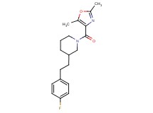 1-[(2,5-dimethyl-1,3-oxazol-4-yl)carbonyl]-3-[2-(4-fluorophenyl)ethyl]piperidine