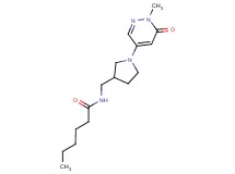 N-{[1-(1-methyl-6-oxo-1,6-dihydro-4-pyridazinyl)-3-pyrrolidinyl]methyl}hexanamide