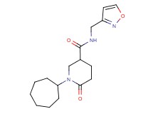 1-cycloheptyl-N-(3-isoxazolylmethyl)-6-oxo-3-piperidinecarboxamide