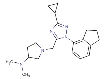 1-{[3-cyclopropyl-1-(2,3-dihydro-1H-inden-4-yl)-1H-1,2,4-triazol-5-yl]methyl}-N,N-dimethylpyrrolidin-3-amine