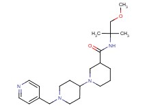 N-(2-methoxy-1,1-dimethylethyl)-1'-(pyridin-4-ylmethyl)-1,4'-bipiperidine-3-carboxamide