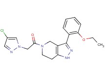 5-[(4-chloro-1H-pyrazol-1-yl)acetyl]-3-(2-ethoxyphenyl)-4,5,6,7-tetrahydro-1H-pyrazolo[4,3-c]pyridine