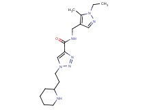 N-[(1-ethyl-5-methyl-1H-pyrazol-4-yl)methyl]-1-(2-piperidin-2-ylethyl)-1H-1,2,3-triazole-4-carboxamide