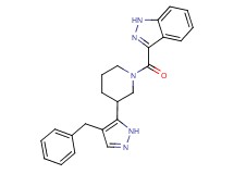 3-{[3-(4-benzyl-1H-pyrazol-5-yl)piperidin-1-yl]carbonyl}-1H-indazole