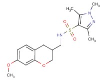 N-[(7-methoxy-3,4-dihydro-2H-chromen-3-yl)methyl]-1,3,5-trimethyl-1H-pyrazole-4-sulfonamide