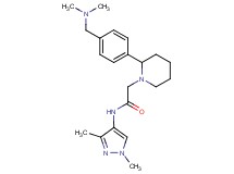 2-(2-{4-[(dimethylamino)methyl]phenyl}-1-piperidinyl)-N-(1,3-dimethyl-1H-pyrazol-4-yl)acetamide
