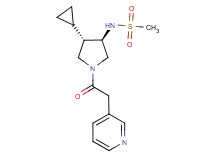 N-[(3R*,4S*)-4-cyclopropyl-1-(3-pyridinylacetyl)-3-pyrrolidinyl]methanesulfonamide