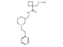 1-(methoxymethyl)-N-{[1-(2-phenylethyl)piperidin-3-yl]methyl}cyclobutanecarboxamide