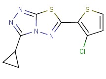 6-(3-chloro-2-thienyl)-3-cyclopropyl[1,2,4]triazolo[3,4-b][1,3,4]thiadiazole
