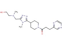 2-[methyl({4-methyl-5-[1-(3-pyrazin-2-ylpropanoyl)piperidin-4-yl]-4H-1,2,4-triazol-3-yl}methyl)amino]ethanol