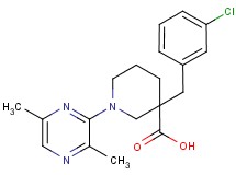 3-(3-chlorobenzyl)-1-(3,6-dimethylpyrazin-2-yl)piperidine-3-carboxylic acid