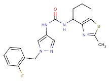 N-[1-(2-fluorobenzyl)-1H-pyrazol-4-yl]-N'-(2-methyl-4,5,6,7-tetrahydro-1,3-benzothiazol-4-yl)urea