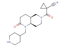 1-{[rel-(4aS,8aR)-2-oxo-1-(4-piperidinylmethyl)octahydro-1,6-naphthyridin-6(2H)-yl]carbonyl}cyclopropanecarbonitrile hydrochloride