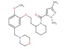 4-[3-(2-{1-[(1,3-dimethyl-1H-pyrazol-5-yl)carbonyl]-2-piperidinyl}ethoxy)-4-methoxybenzyl]morpholine