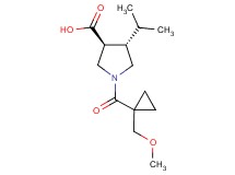 (3S*,4S*)-4-isopropyl-1-{[1-(methoxymethyl)cyclopropyl]carbonyl}-3-pyrrolidinecarboxylic acid
