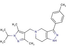 5-[(1-isopropyl-3,5-dimethyl-1H-pyrazol-4-yl)methyl]-3-(4-methylphenyl)-4,5,6,7-tetrahydro-1H-pyrazolo[4,3-c]pyridine