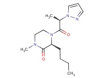 3-butyl-1-methyl-4-[2-(1H-pyrazol-1-yl)propanoyl]-2-piperazinone